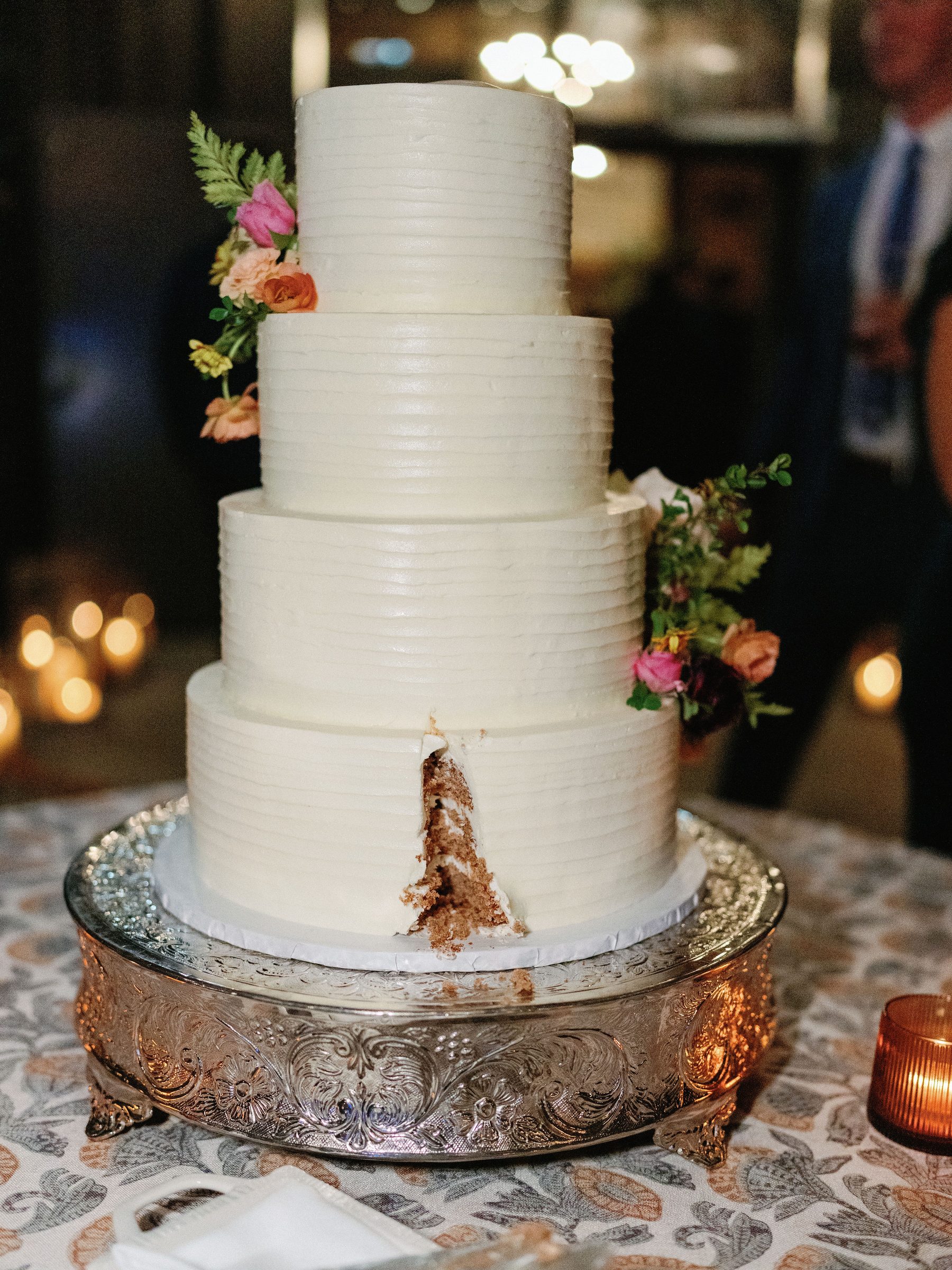 Tiered bespoke wedding cake by Mrs. Sugar Booger — Highlands, NC